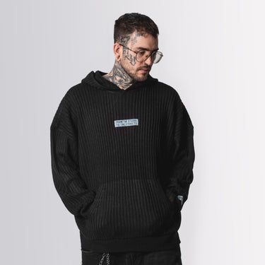 Svetr s kapucí Stealth Black