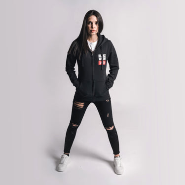 Mikina se zipem LABEL Black dámská