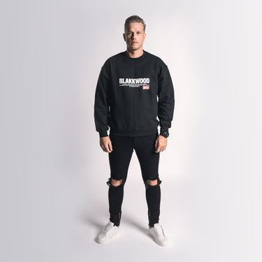 Mikina crewneck LABEL Black pánská