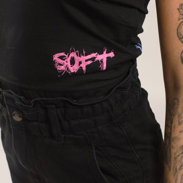 Sharlota Crop Triko Sextape Black dámské