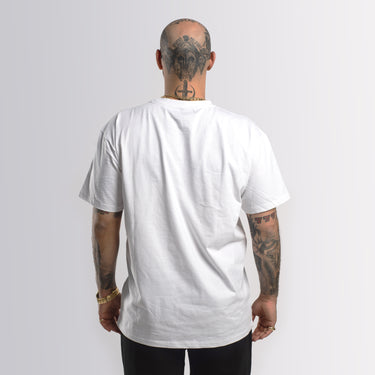 Bílé triko Dobrej den s nášivkou