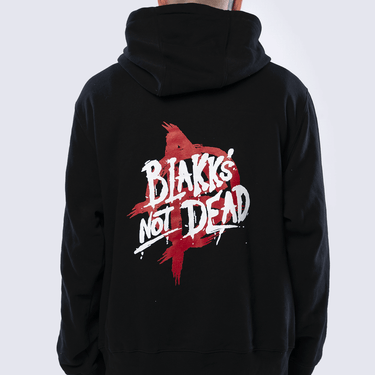 Mikina s kapucí se zipem Blakks Not Dead Black pánská