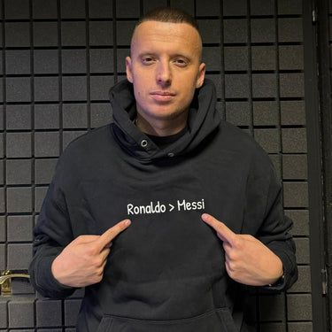 Práža Mikina Ronaldo > Messi Black