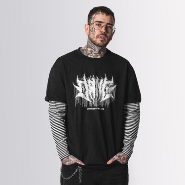 TRIKO LONGSLEEVE RENNE DANG CHANGE MY LIFE METAL BLACK