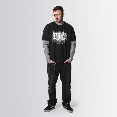 TRIKO LONGSLEEVE RENNE DANG CHANGE MY LIFE METAL BLACK