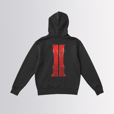 Mikina s kapucí Freez247 Hustle Never Die II Black