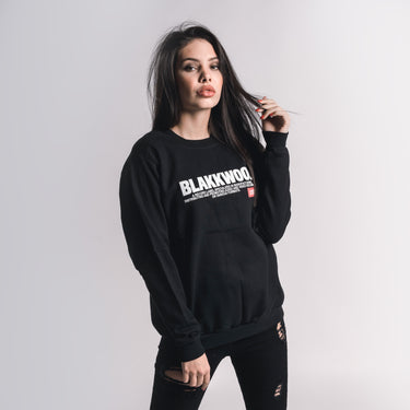 Mikina crewneck LABEL Black dámská