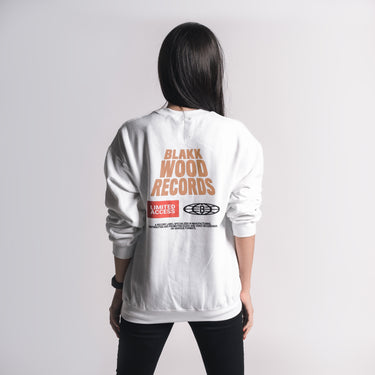 Mikina crewneck LABEL White