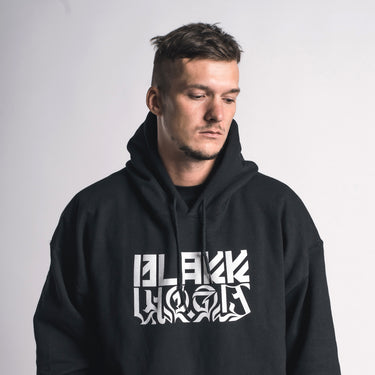 Mikina s kapucí oversize Logo Black unisex