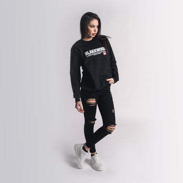 Mikina crewneck LABEL Black dámská