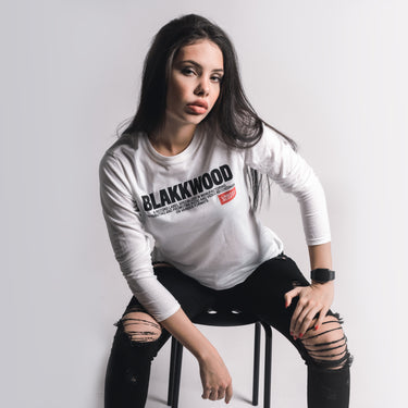 Triko s dlouhým rukávem LABEL white dámské