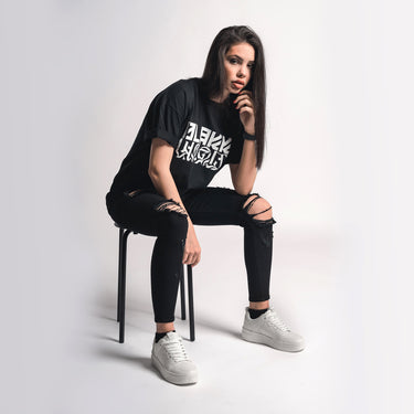 Triko Oversize Logo Black unisex