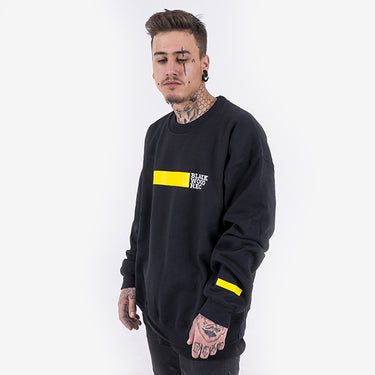 Mikina Yellow Line Crewneck Black pánská